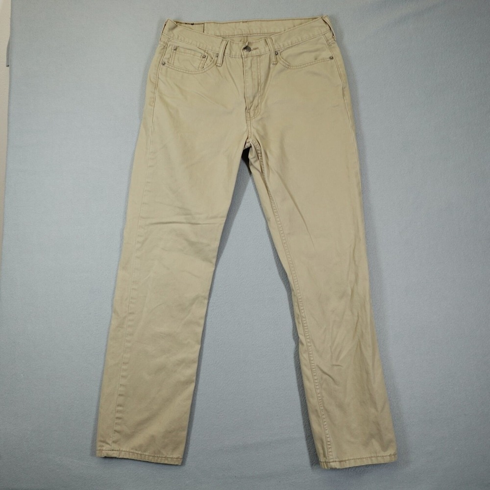 Levi's 514 Pants Mens 33x32 Tan Slim Fit Chino Trousers Casual Workwear Khaki